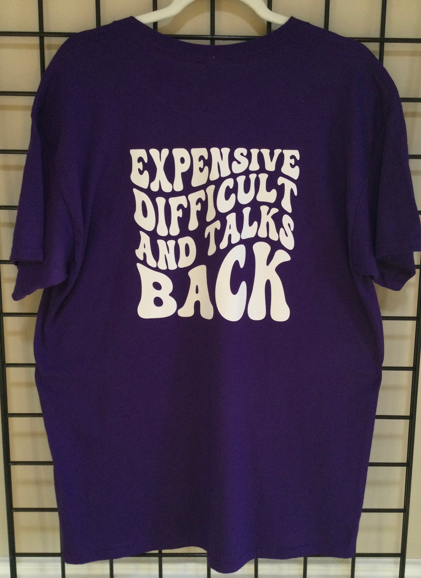 Purple Talk Back Tee Size Large