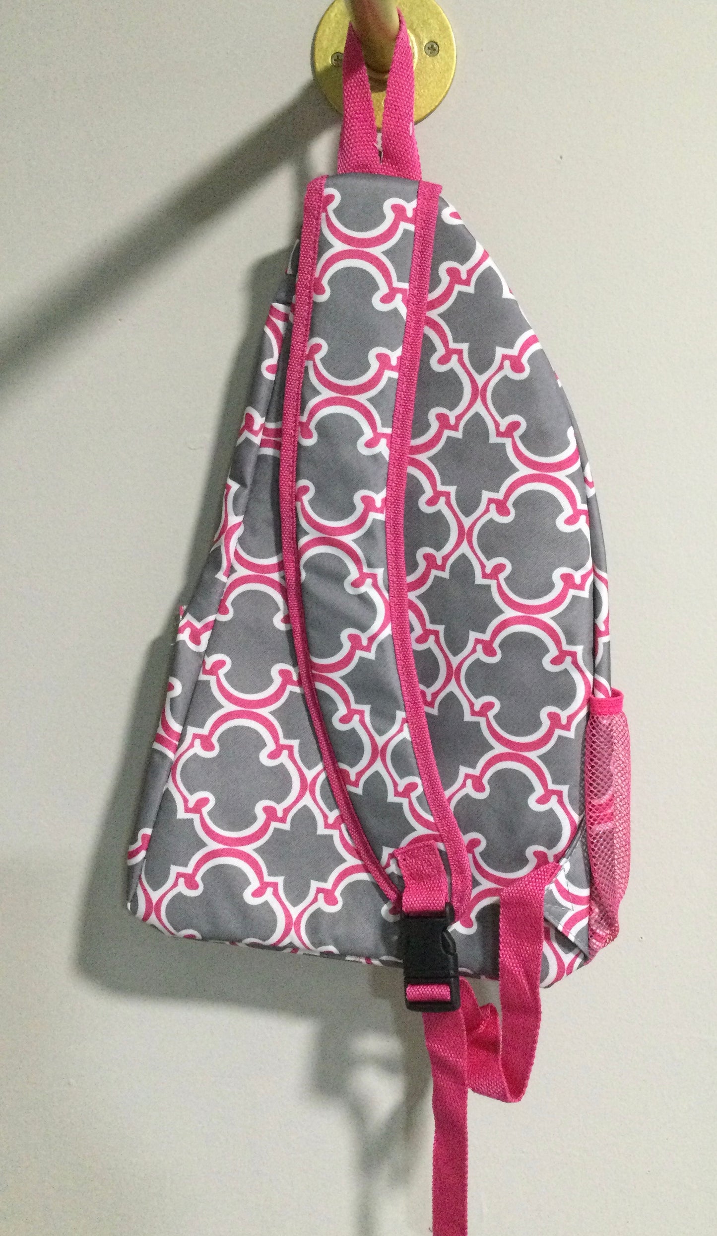 Pink/Gray One Strap Bag