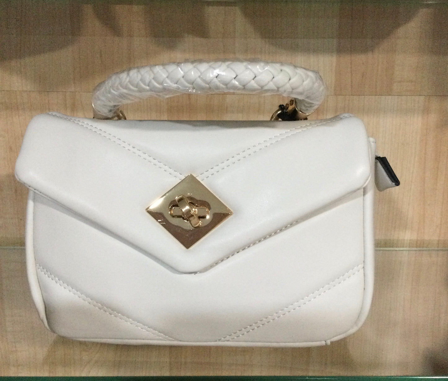 Pearl White Crossbody with matching Wallet