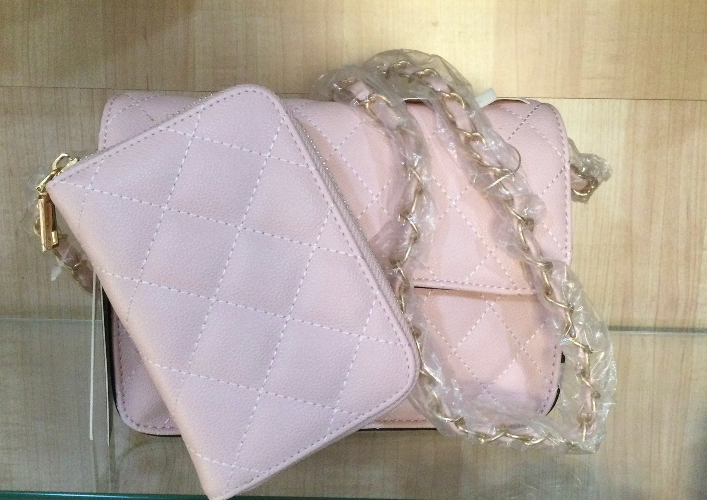 Pink Crossbody with Wallet