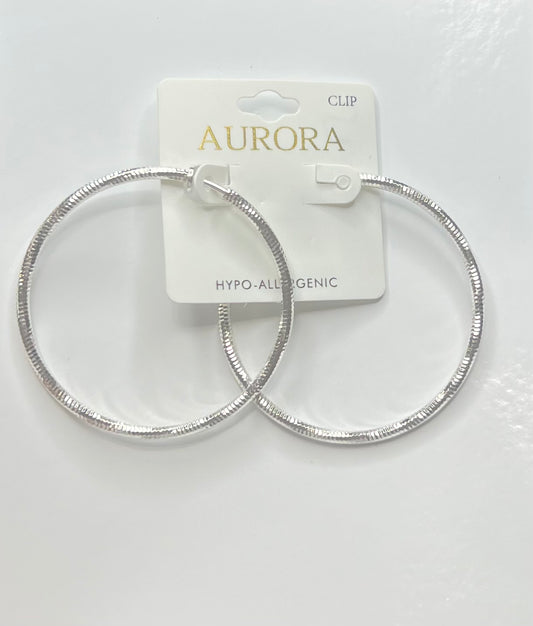Clip On Fashion Hoop Earrings